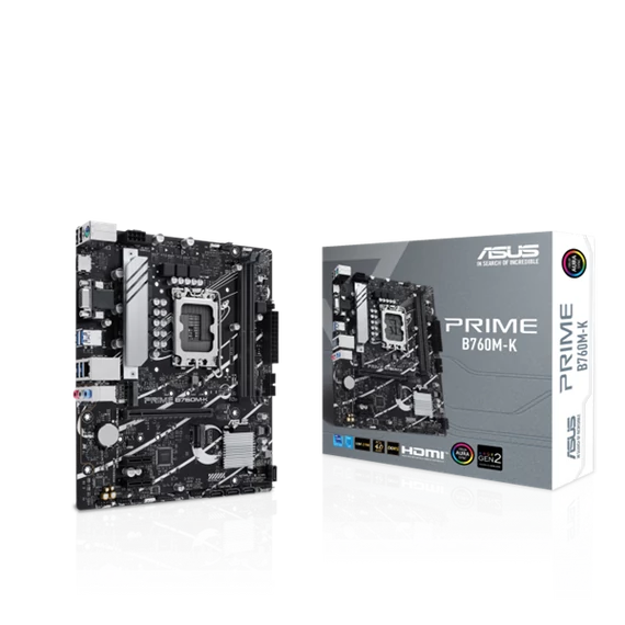 ASUS Alaplap S1700 PRIME B760M-K INTEL B760, mATX