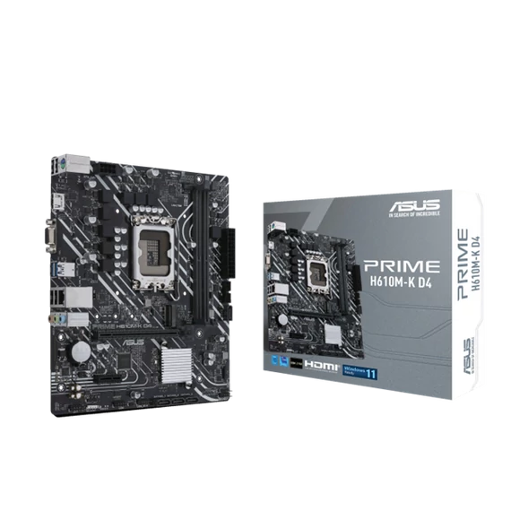 ASUS Alaplap S1700 PRIME H610M-K D4 INTEL H610, mATX