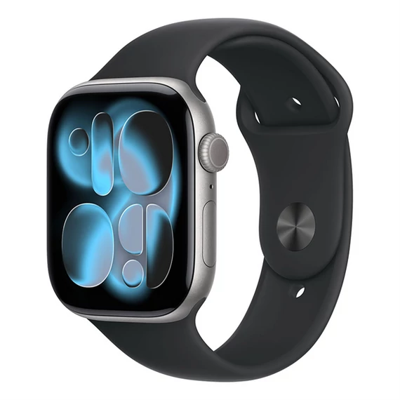 Apple Watch S11 Cellular 46mm Space Grey Aluminium Case with Black Sport Band - M/L