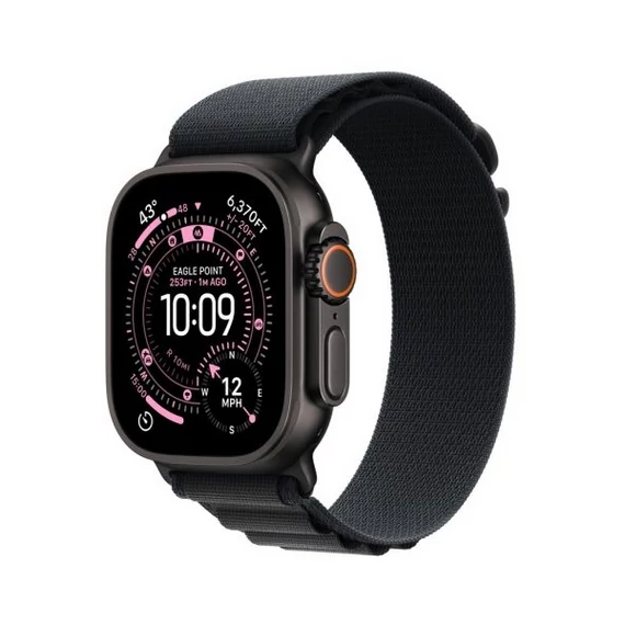 Apple Watch Ultra 3 Cellular 49mm Black Titanium Case with Black Alpine Loop - Medium