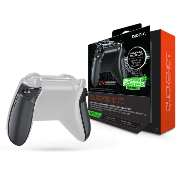 BIONIK XBOX One Kiegészítő Quickshot Pro Kontroller Ravasz csomag fekete & szürke, BNK-9011