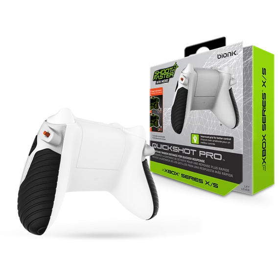 BIONIK XBOX Series S/X Kiegészítő Quickshot Pro Kontroller Ravasz csomag fehér & fekete, BNK-9074
