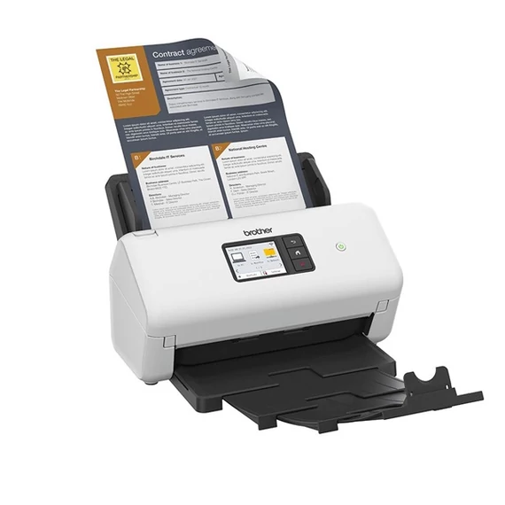BROTHER Asztali dokuszkenner ADS4550W, A4, 35 oldal/perc, USB/LAN/Wifi, ADF, duplex, 1200x1200 dpi, 512MB