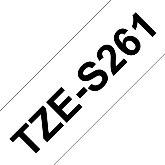 BROTHER szalag TZe-S261, Fehér alapon Fekete, Erős tapadású, 36mm  1.4", 8 méter