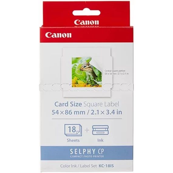 CANON Fotópapír + Tinta, KC-18IS, 18db 54x54mm-es matrica