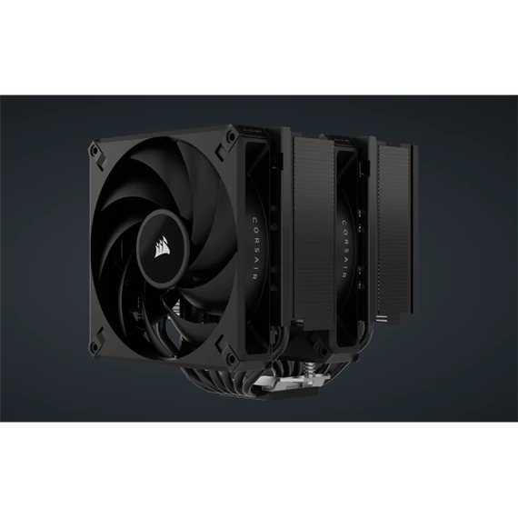 CORSAIR CPU hűtő, A115 Twin Tower, 2 Ventilátoros, LGA1700 támogatással, fekete
