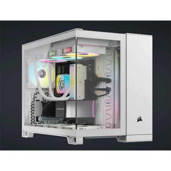 CORSAIR Ház 2500X, Tápegység nélkül, Edzett Üveg, fehér