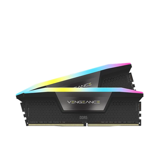 CORSAIR Memória VENGEANCE RGB DDR5 32GB 6000MHz CL38 INTEL (Kit of 2), fekete