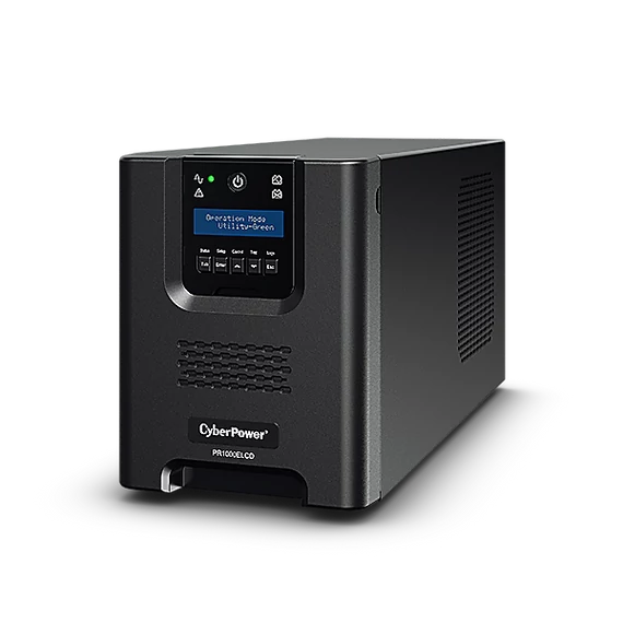 CYBERPOWER UPS PR1000ELCD (8xIEC320) 1000VA 900W 230V szünetmentes tápegység + USB LINE-INTERAKTÍV