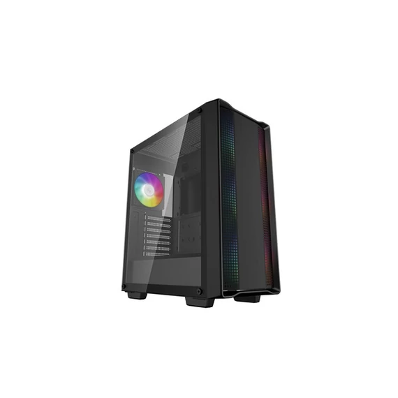 DEEPCOOL Ház ATX CC560 ARGB V2 Tápegység nélkül, Fekete Üvegfalú