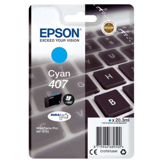 EPSON Patron WorkForce Pro WF-4745DTWF Cyan 20,3 ml