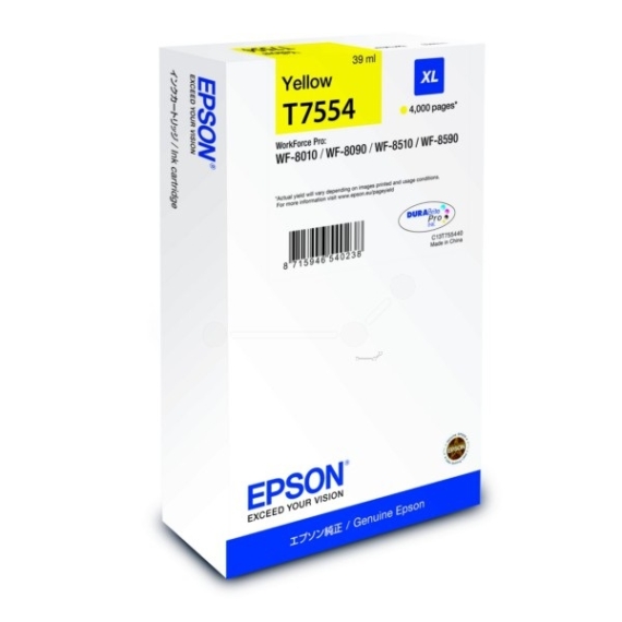 EPSON Patron WorkForce Pro WP-8000 Series Ink Cartridge XL Sárga (Yellow) 4k