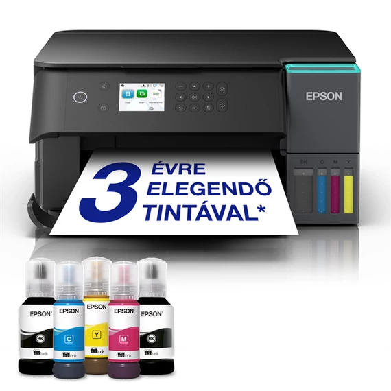 EPSON Tintasugaras nyomtató - EcoTank L6360 (A4, MFP,színes, 4800x1200 DPI, 33 lap/perc,duplex,USB/LAN/Wifi/Wifi Direct)