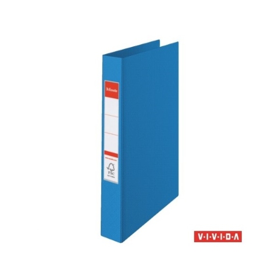 ESSELTE Gyűrűs könyv, 4 gyűrű, 42 mm, A4, PP, "Standard", Vivida kék