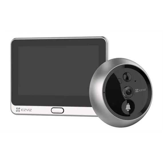 EZVIZ DP2C beltéri WiFi-s ajtócsengő 155° kamerával, 1080p, PIR mozgásérzékelés, 4.3" kijelző, microSD (256GB)
