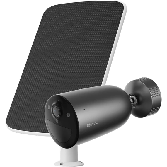 EZVIZ EB3 kültéri akkumulátoros kamera + Solar panel F szett, színes éjszakai látás, 3 MP, IP65, 5200 mAh, 4 hónap,256GB