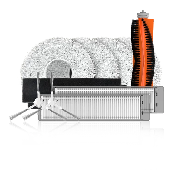 EZVIZ RS2 robotporszívó gyári tartozék csomag gördülő kefe + HEPA filter + felmosó rongy + élkefe
