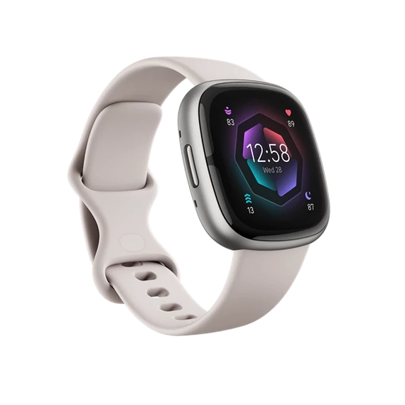 FITBIT Sense 2 okosóra (Lunar White / Platinum Aluminium)
