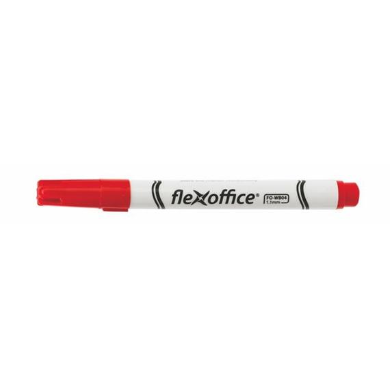 FLEXOFFICE Táblamarker, 1,1 mm, kúpos, "WB04", piros