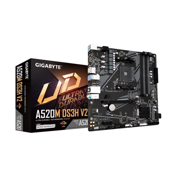 GIGABYTE Alaplap AM4 A520M DS3H V2 AMD A520, mATX