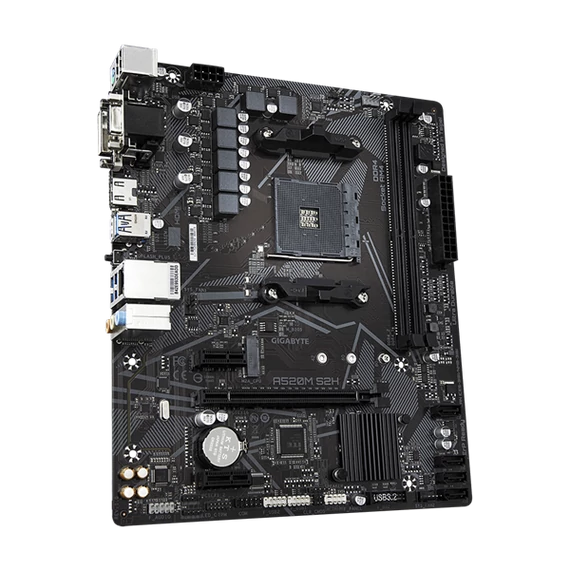 GIGABYTE Alaplap AM4 A520M S2H AMD A520, mATX