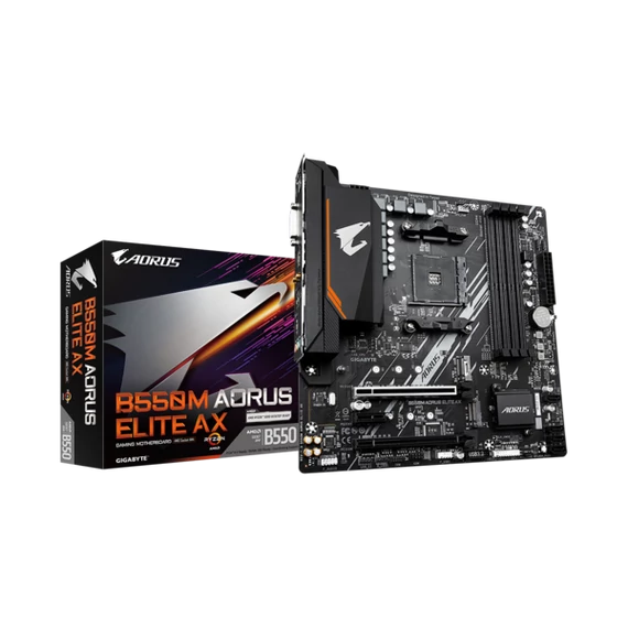 GIGABYTE Alaplap AM4 B550M AORUS ELITE AX AMD B550, mATX