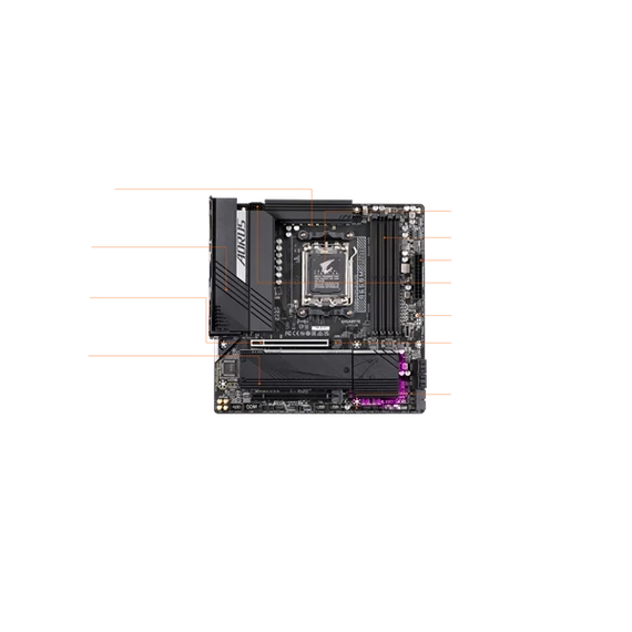 GIGABYTE Alaplap AM5 B650M AORUS ELITE AMD B650, mATX
