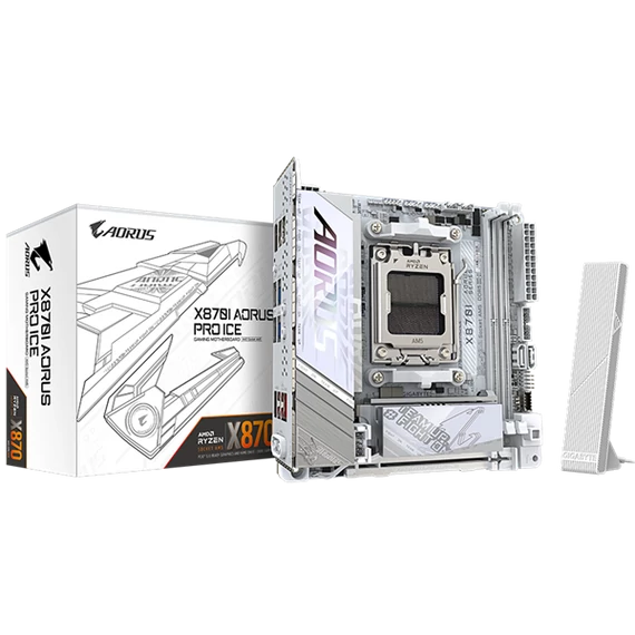 GIGABYTE Alaplap AM5 X870I AORUS PRO ICE AMD X870, mini-ITX