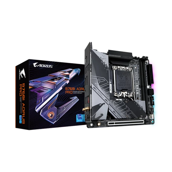 GIGABYTE Alaplap S1700 B760I AORUS PRO INTEL B760, mini-ITX
