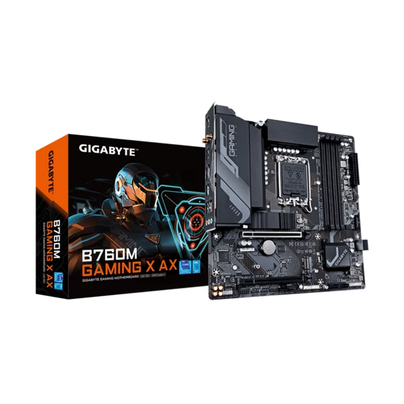 GIGABYTE Alaplap S1700 B760M GAMING X AX INTEL B760, mATX