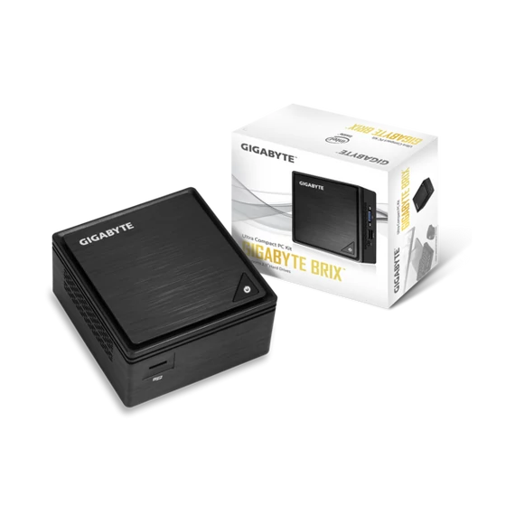 GIGABYTE PC BRIX, Intel Celeron J3455 2.3 GHz, HDMI, DSUB, LAN, WIFI, Bluetooth, 2,5" HDD hely, 4xUSB 3.0