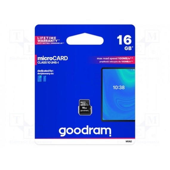 GOODRAM Memóriakártya SDHC 16GB CL10 UHS-I adapter nélkül