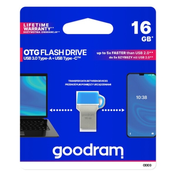 GOODRAM Pendrive 16GB ODD3 USB 3.0, Kék