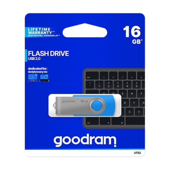 GOODRAM Pendrive 16GB, UTS2 USB 2.0, Kék