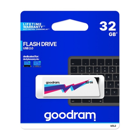GOODRAM Pendrive 32GB, UCL2 USB 2.0, Fehér