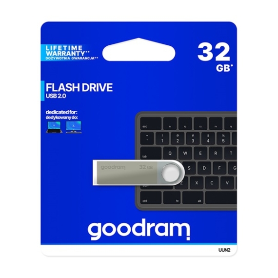 GOODRAM Pendrive 32GB UUN2 USB 2.0, Szürke