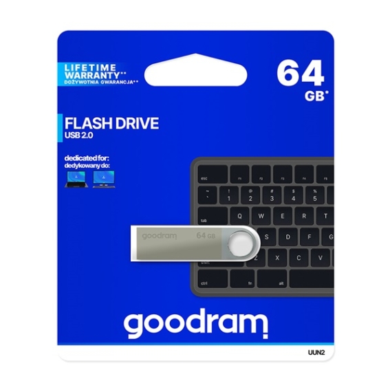 GOODRAM Pendrive 64GB UUN2 USB 2.0, Szürke