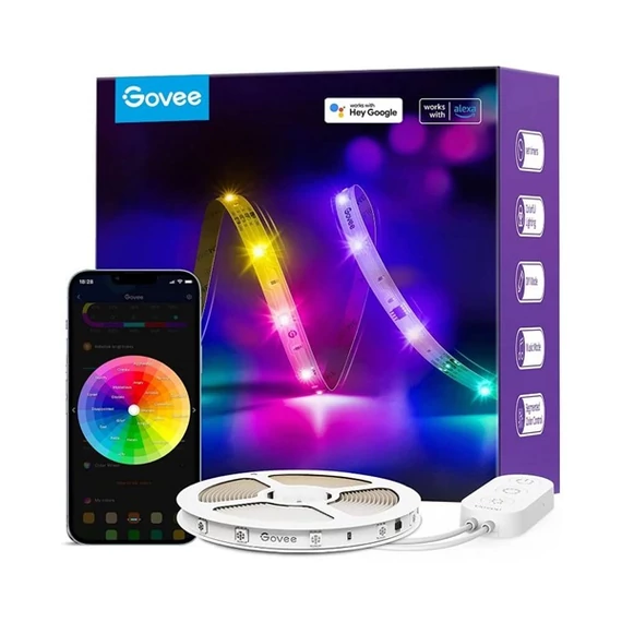 GOVEE RGBIC Basic Wi-Fi + Bluetooth LED Strip Lights 5m