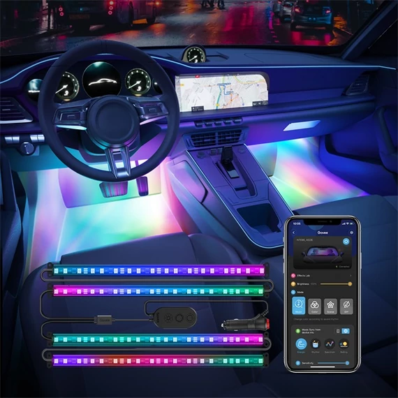 GOVEE RGBIC Interior Car Lights Without Remote Control