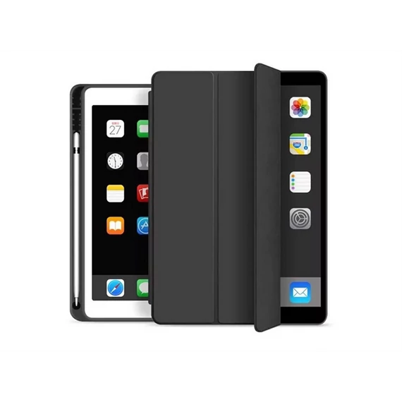 HAFFNER APPLE IPAD 10.2 (2019/2020/2021) TABLET TOK ON/OFF FUNKCIÓVAL, APPLE PENCIL TARTÓVAL - BLACK (ECO CSOMAGOLÁS)