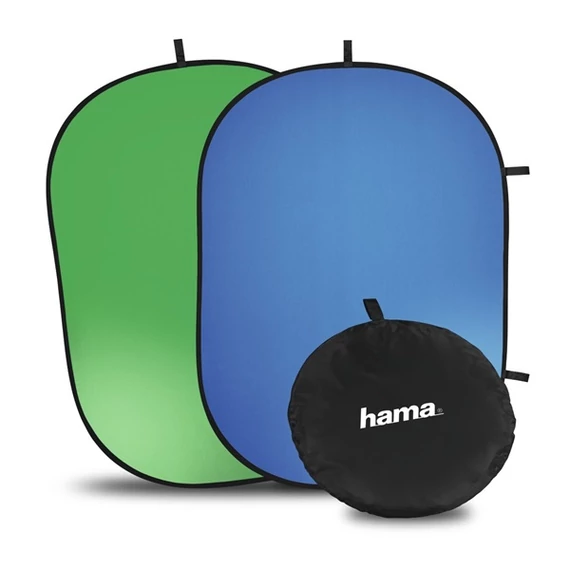 HAMA 21570, ÖSSZECSUKHATÓ HÁTTÉR "2IN1", ZÖLD/KÉK, 150 x 200CM