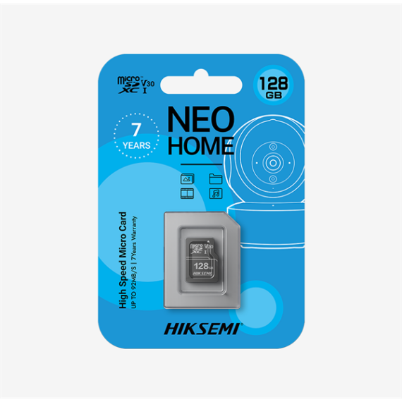 HIKSEMI Memóriakártya MicroSDXC 128GB Neo Home CL10 92R/50W UHS-I V30 (HIKVISION)