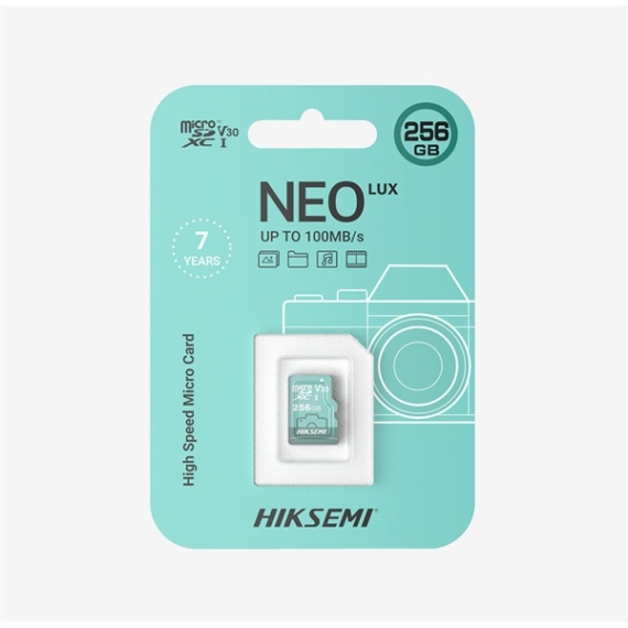 HIKSEMI Memóriakártya MicroSDXC 256GB Neo Lux CL10 100R/70W UHS-I V30 (HIKVISION)