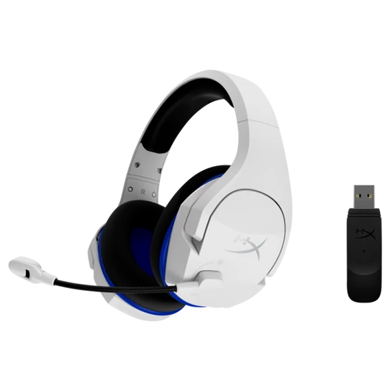 HP HYPERX vezeték nélküli gaming fejhallgató Cloud Stinger Core PS4/PS5 - fehér/kék