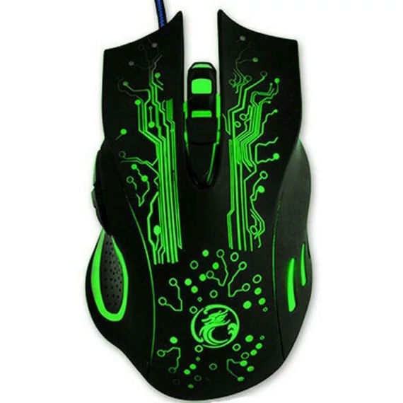 IMICE Vezetékes egér optikai, gaming X9, 3200dpi, USB, Fekete