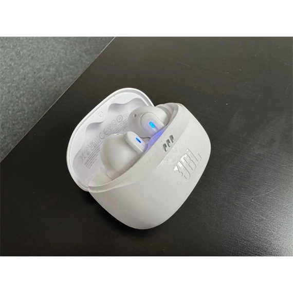 JBL Tune Beam 2 TWS Bluetooth fülfallgató mikrofonnal, USB-C, 100dB, In-Ear, 16 ohm, tölthető 2 óra, 65 mAh, fehér
