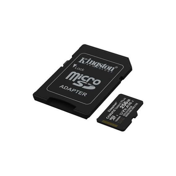 KINGSTON Memóriakártya MicroSDXC 256GB Canvas Select Plus Gen3 150R A1 + Adaprer