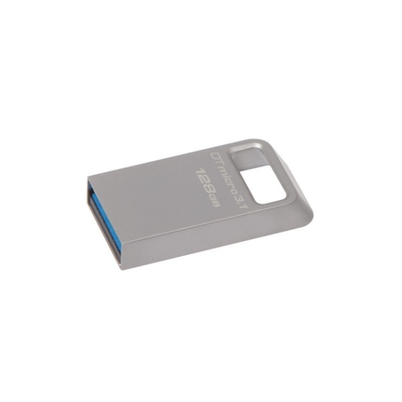 KINGSTON Pendrive 128GB, DT Micro fém USB 3.1 (100/15)