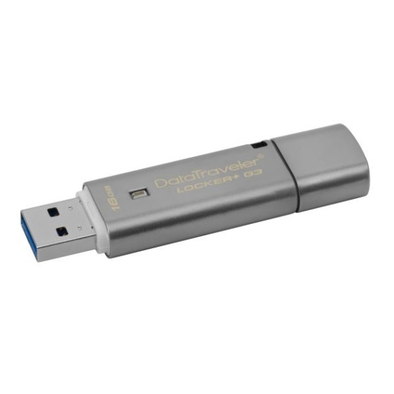 KINGSTON Pendrive 16GB, DT Locker+ G3 fém USB 3.0, Titkosított (135/20)