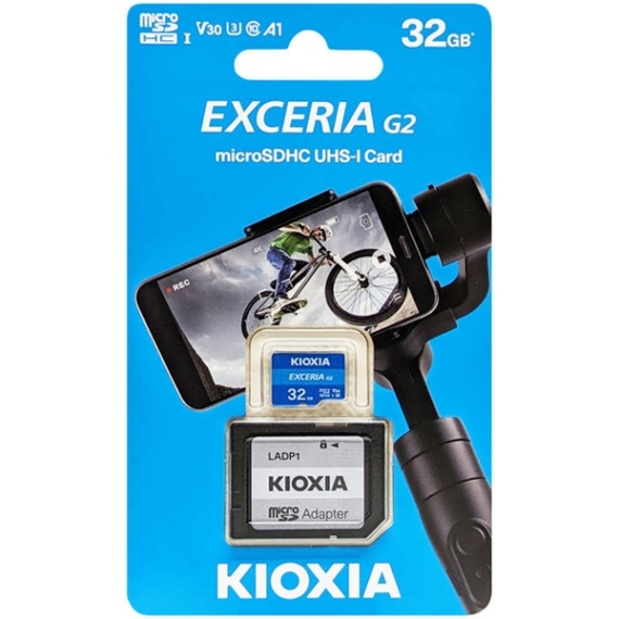 KIOXIA Memóriakártya SDHC 32GB CL10 UHS-I U3 V30 Gen.2 + adapter (TOSHIBA)